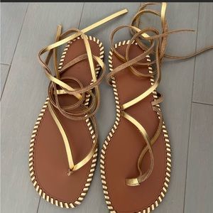 Zara gold sandals